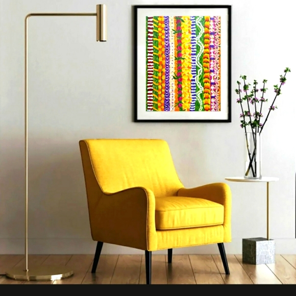 Original Art Print 8×10 Ready To Frame "Lei Day" Hawaiian Art - Picture 3 of 10